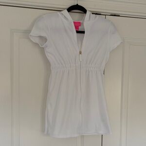 Lilly Pulitzer Girls White Terry Cloth Cover Up Size L (8-10) | Like New